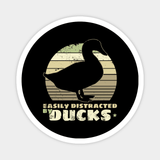 Easily Distracted By Ducks Magnet